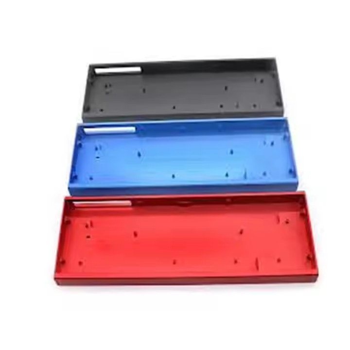 Customized Mechanical Keyboard Housing CNC Machining Metal Case Aluminum Anodized for 60% 75% Mechanical Keyboard Plate