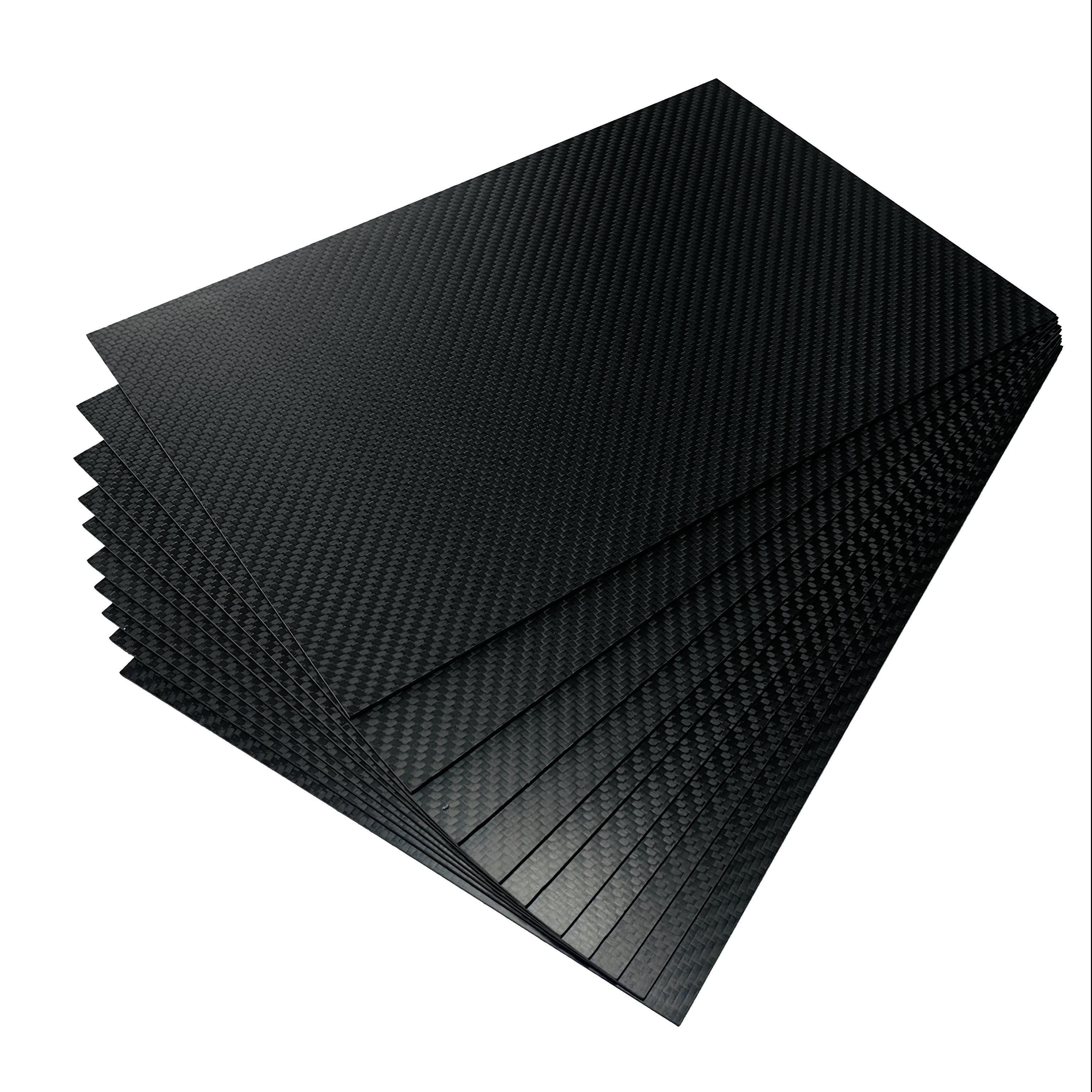 Carbon Prepeg Fabric Boards For Sale 0.4mm 1.5mm 20mm 80mm 100mm Custom Thick Composite Raw Material Full Carbon Fiber P
